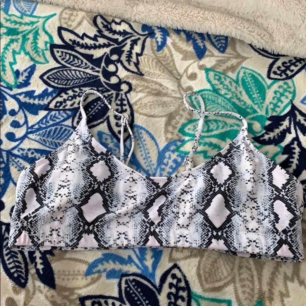 Snakeskin bikini top